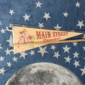vintage DISNEY Disneyland Main Steet flag pennant banner Mickey Minnie